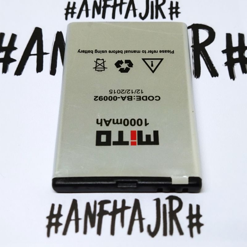 BATRE BATREI BATERAI BATTERY BATTERAY MITO 275 QWERTY PHONE BA-00092 BA00092 BA 00092 (1000 mAh) ORI