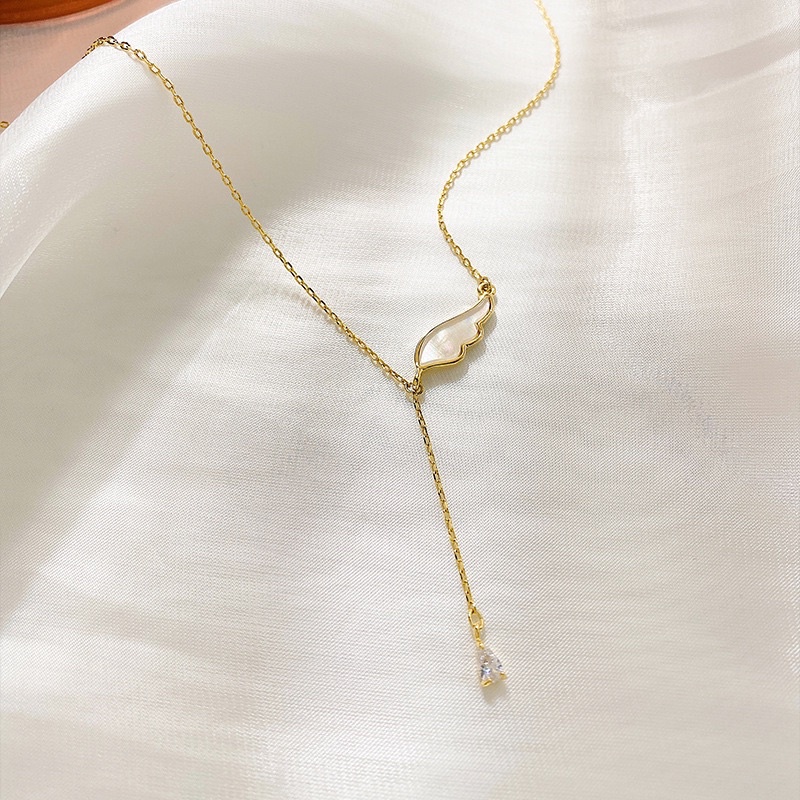 kalung titanium asli stainless steel terbaru termurah tercantik model choker sayap tulisan love