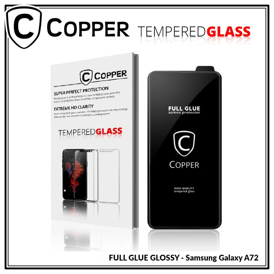 Samsung A72 - COPPER Tempered Glass Full Glue Premium Glossy