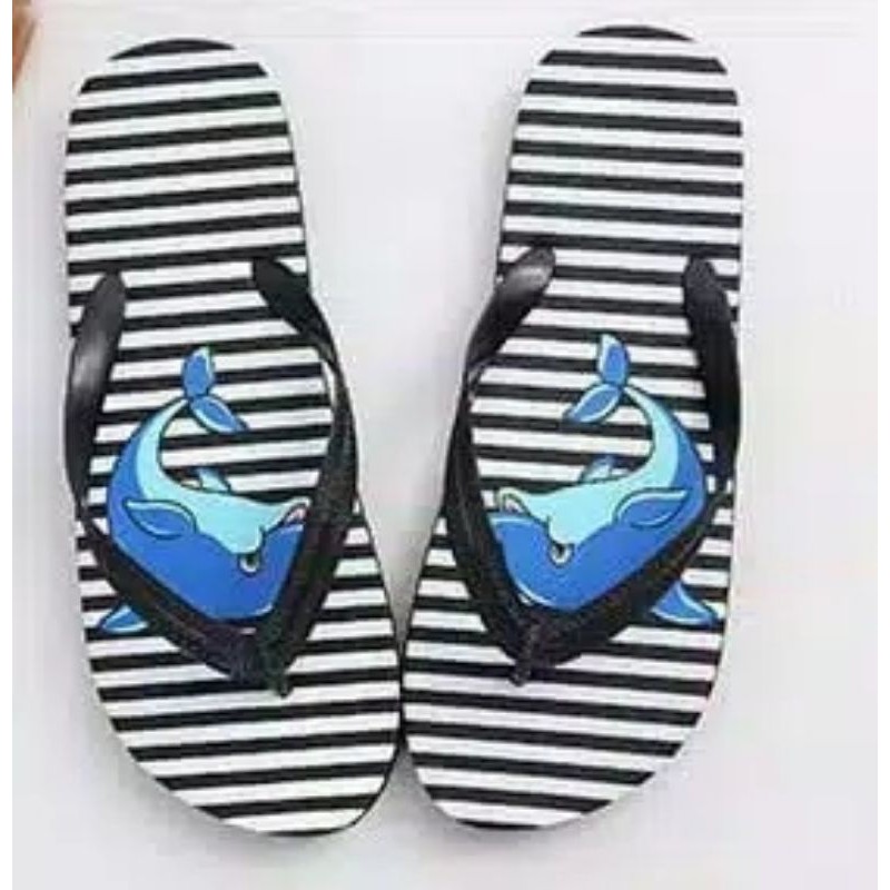 SANDAL JEPIT WANITA MOTIF IKAN SALUR