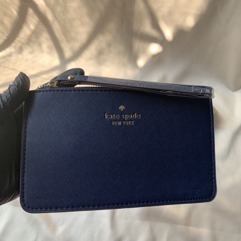 Kate Spade Slim Bee Wristlet / Pouch Navy