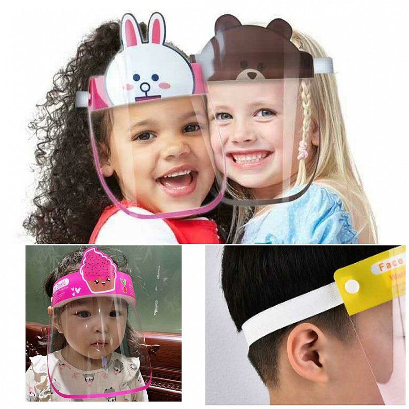 Masker Wajah Face Shield Mika Anak Kecil Karet Import Karakter Kartun Lucu Murah