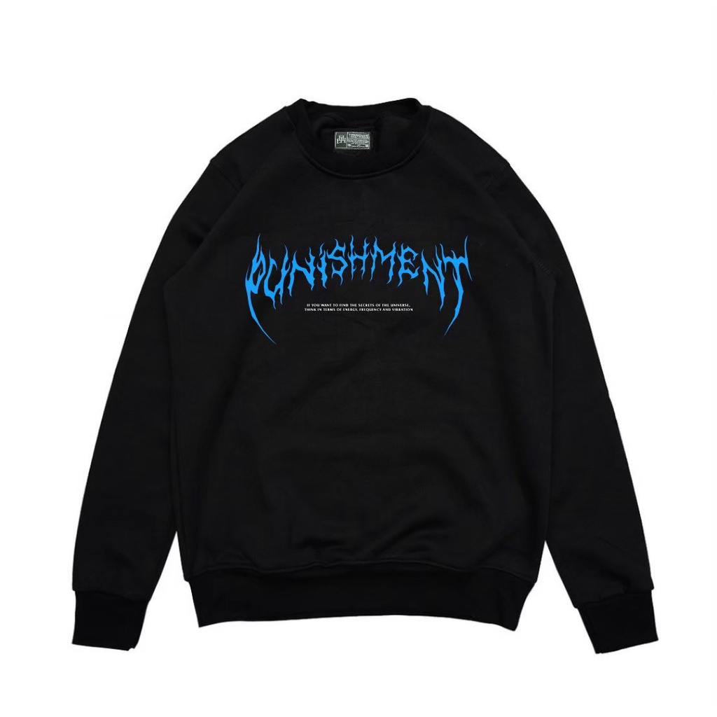 Sweater Crewneck Font METAL Black Edition | Crewneck Punishment METAL Series Edition Pria Wanita [COD]