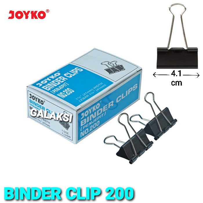 

BINDER CLIP / PENJEPIT KERTAS NO. 200 JOYKO ( 12 PCS )
