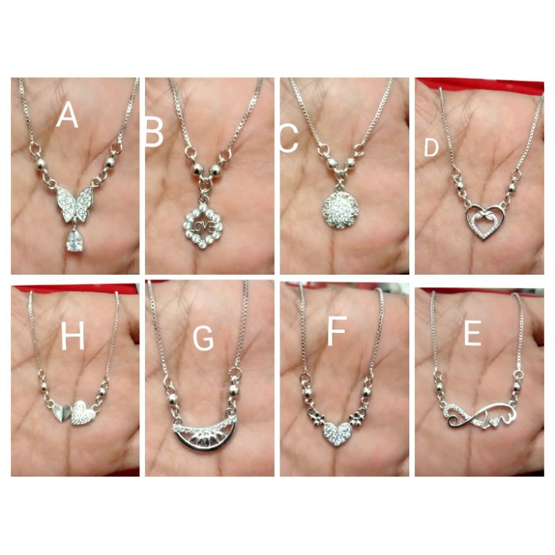 RL126. Kalung xuping wanita lapis emas putih silver dgn mata zircon UK 45 cm