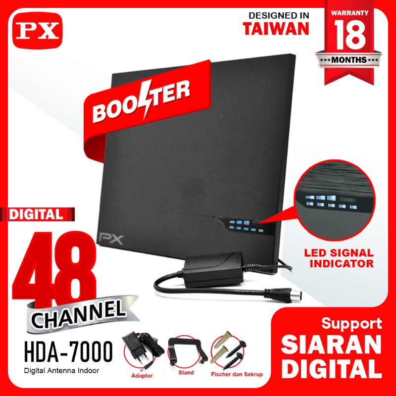 PX Antena TV Smart Digital Analog PX HDA 7000 Booster Indoor LED Bar