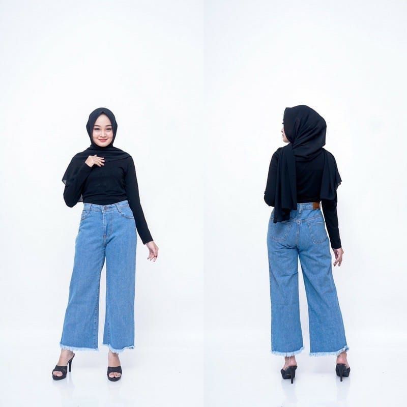 KULOT RAWIS WANITA PREMIUM /HIGHT WAIST KULOT JEANS WANITA