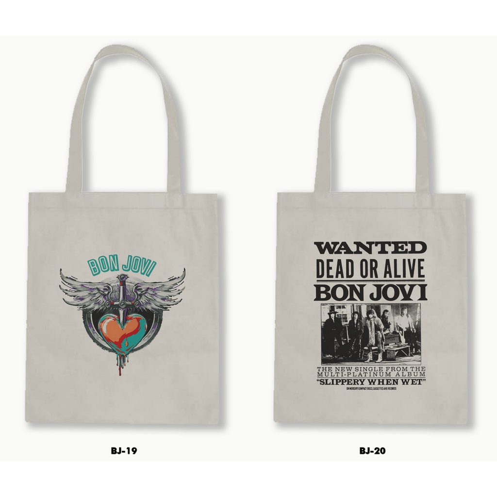 TOTE BAG BLACU - BON JOVI 01