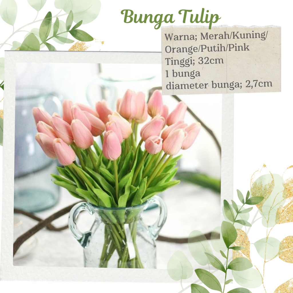 Jual Bunga Artifisial Premium Bunga Tulip 1 Kuntum Shopee Indonesia 3664