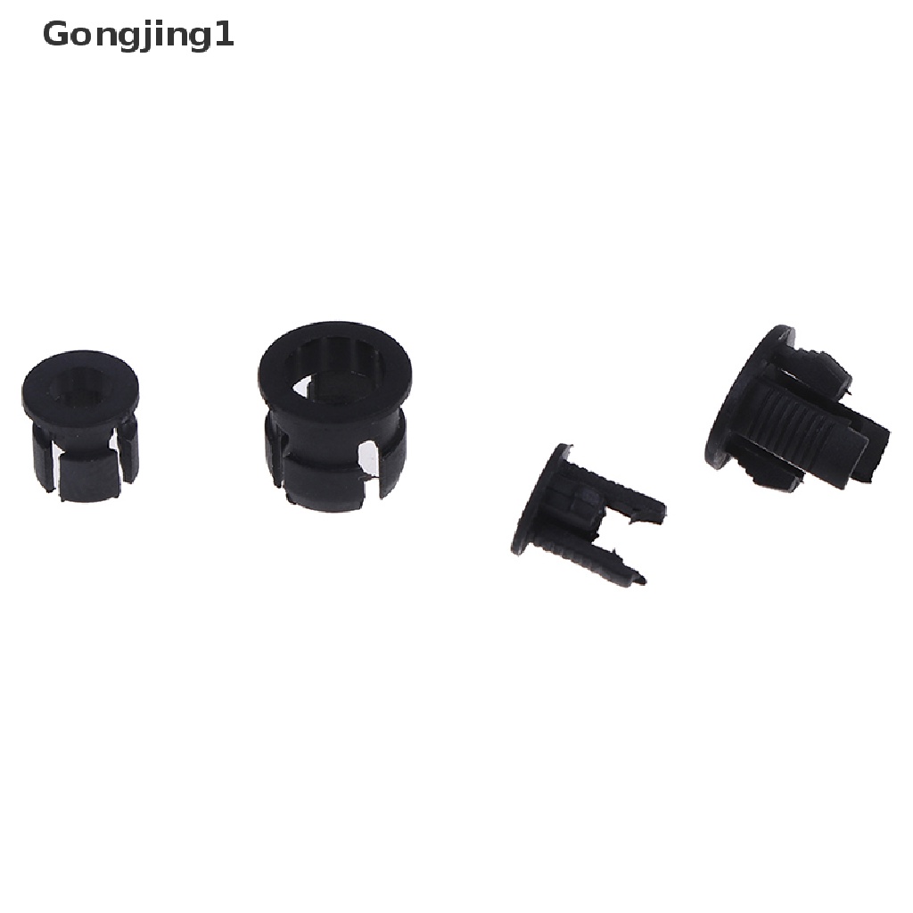 Gongjing1 50Pcs Klip Holder Lampu LED Bahan Plastik Ukuran 3mm / 5mm Warna Hitam