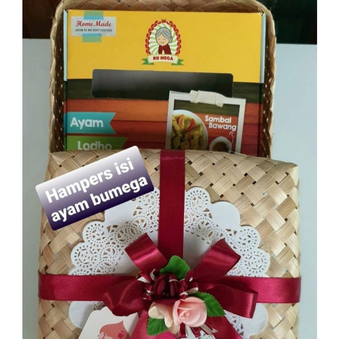 Besek bambu/ Besek 15 x 15 /Besek Nasi Besar Sepasang/besek nasi/tempat besek/Wadah Nasi