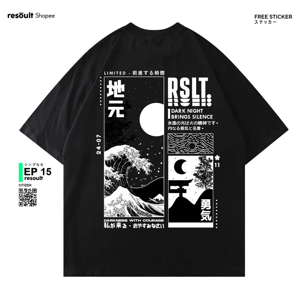 Kaos Hitam Resoult.co - EPS 15 Darklight - Tshirt / Tees Hitam