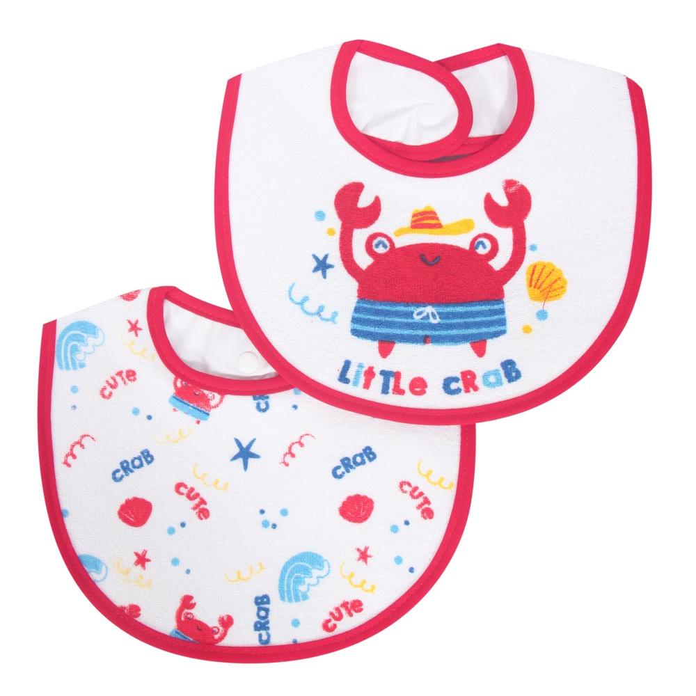 Kiddy Baby Slabber / Bib Bayi / Celemek Bayi Untuk Makan Bahan Kain Menyerap Air/ 37073