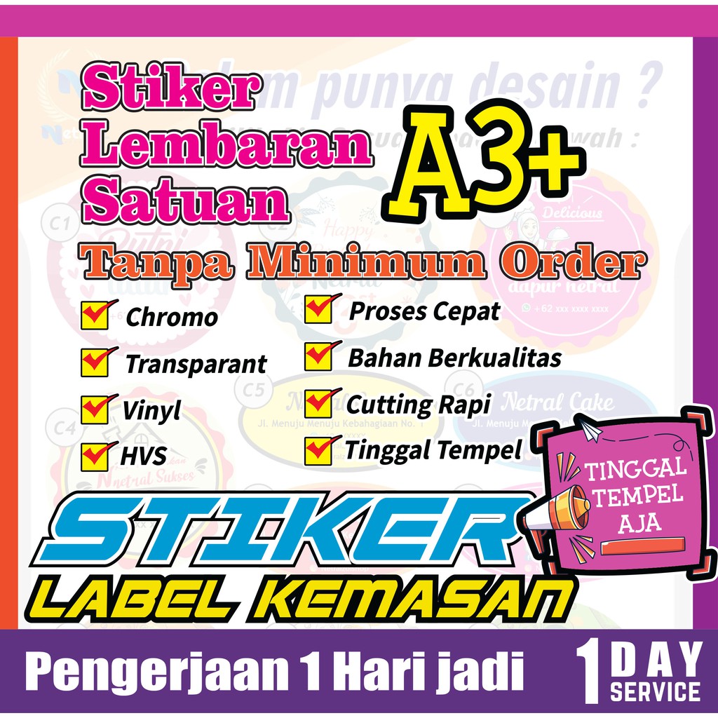 

STIKER LABEL HARGA LEMBARAN SATUAN