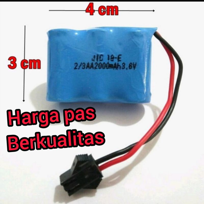 satu paket cahjer+Battre Rc 3 2000mh 3.6V 2/3 soket batre reacharger batre mobilan remot kontrol