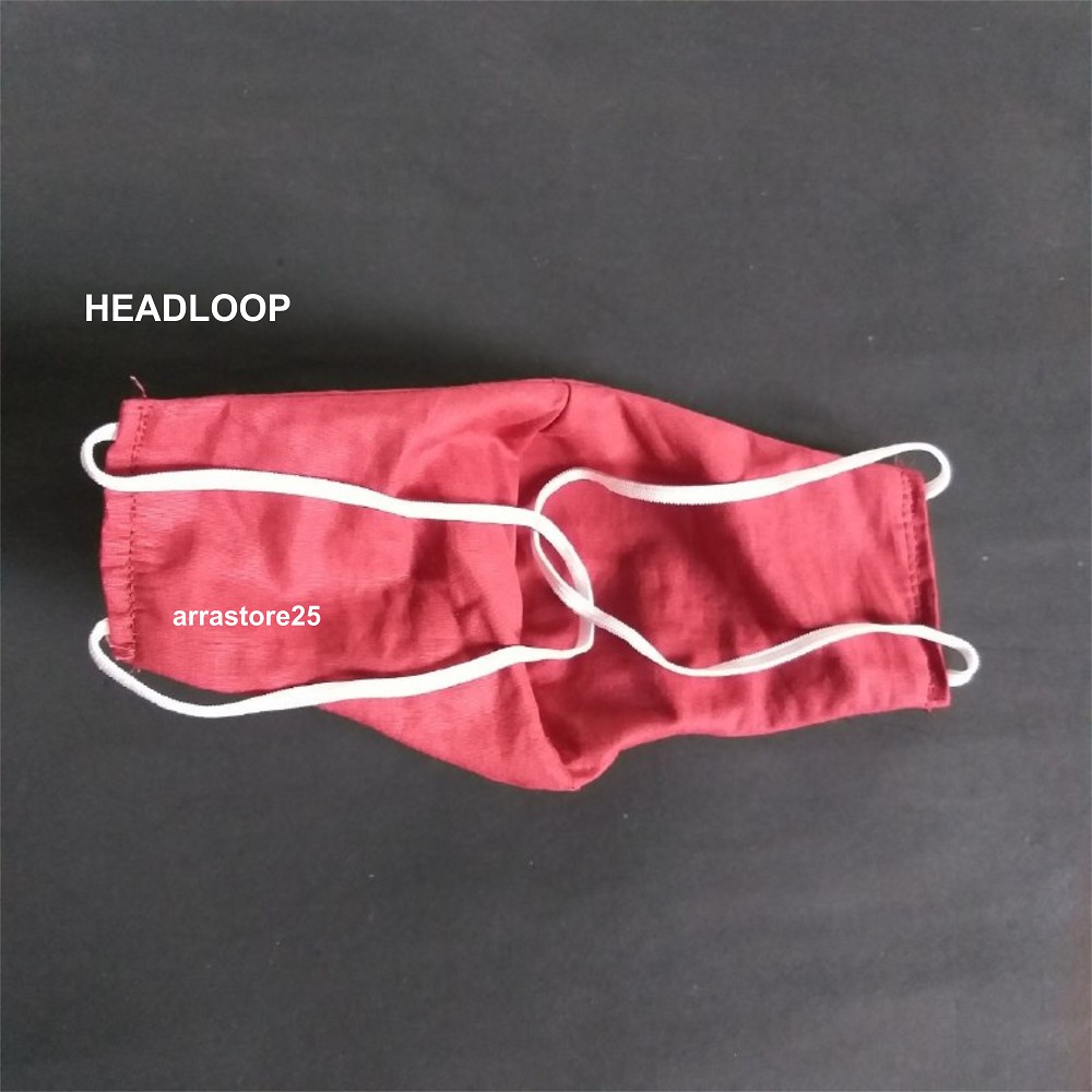 Masker Kain Katun 2 Lapis Headloop Earloop Model Segilima Ready Stock (COD)