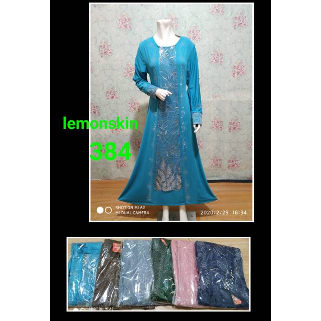 gamis kombinasi tile