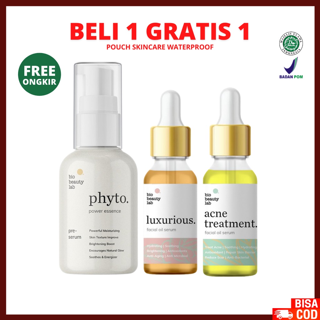[ FREE GIFT ] Bio Beauty Lab Acne Serum, Luxurious Oil Serum, Phyto Power Essence 50ml