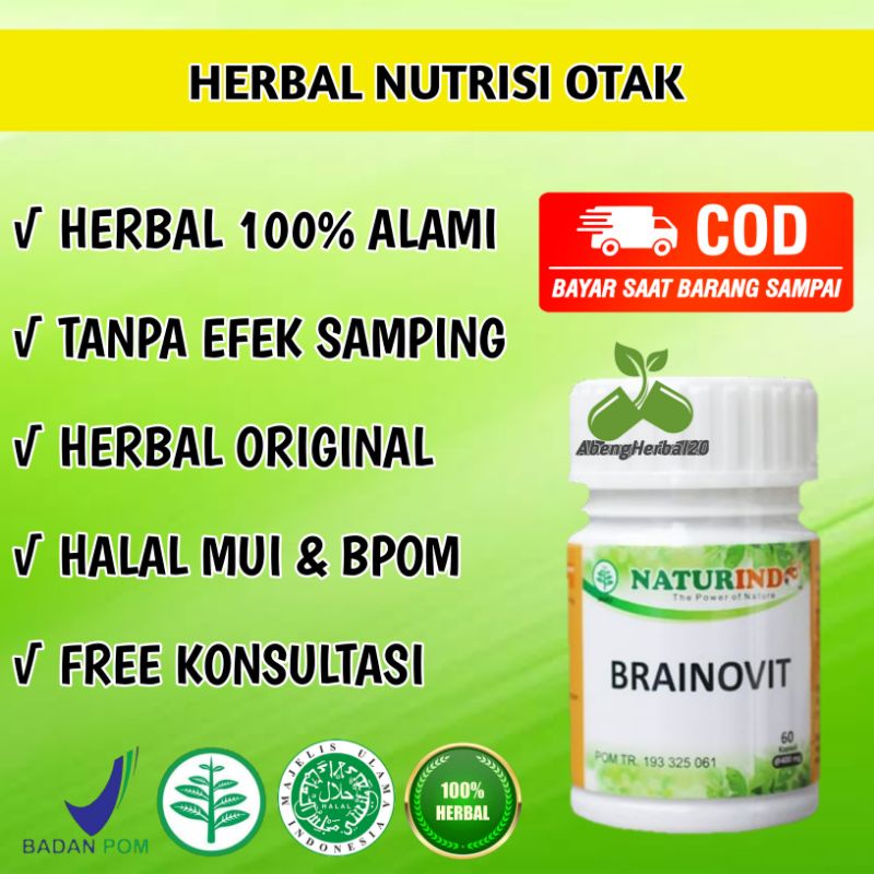 Obat herbal pelupa pikun saraf otak BRAINOVIT isi 60 kapsul-2