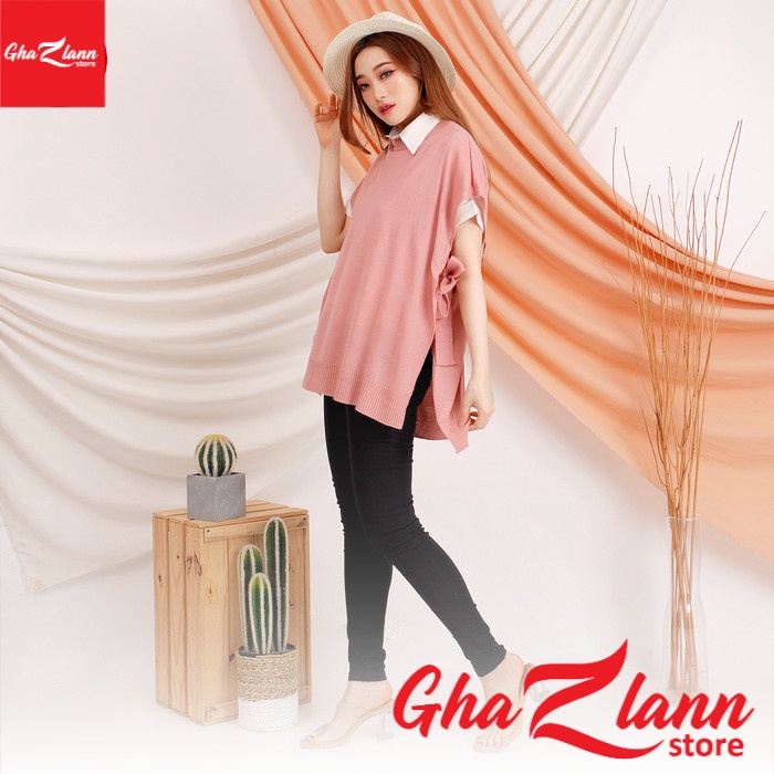 Rompi Rajut Wanita Korea  Outer Premium Terbaru Hijab Knit Vest Tali Gaya Korea Korean Style