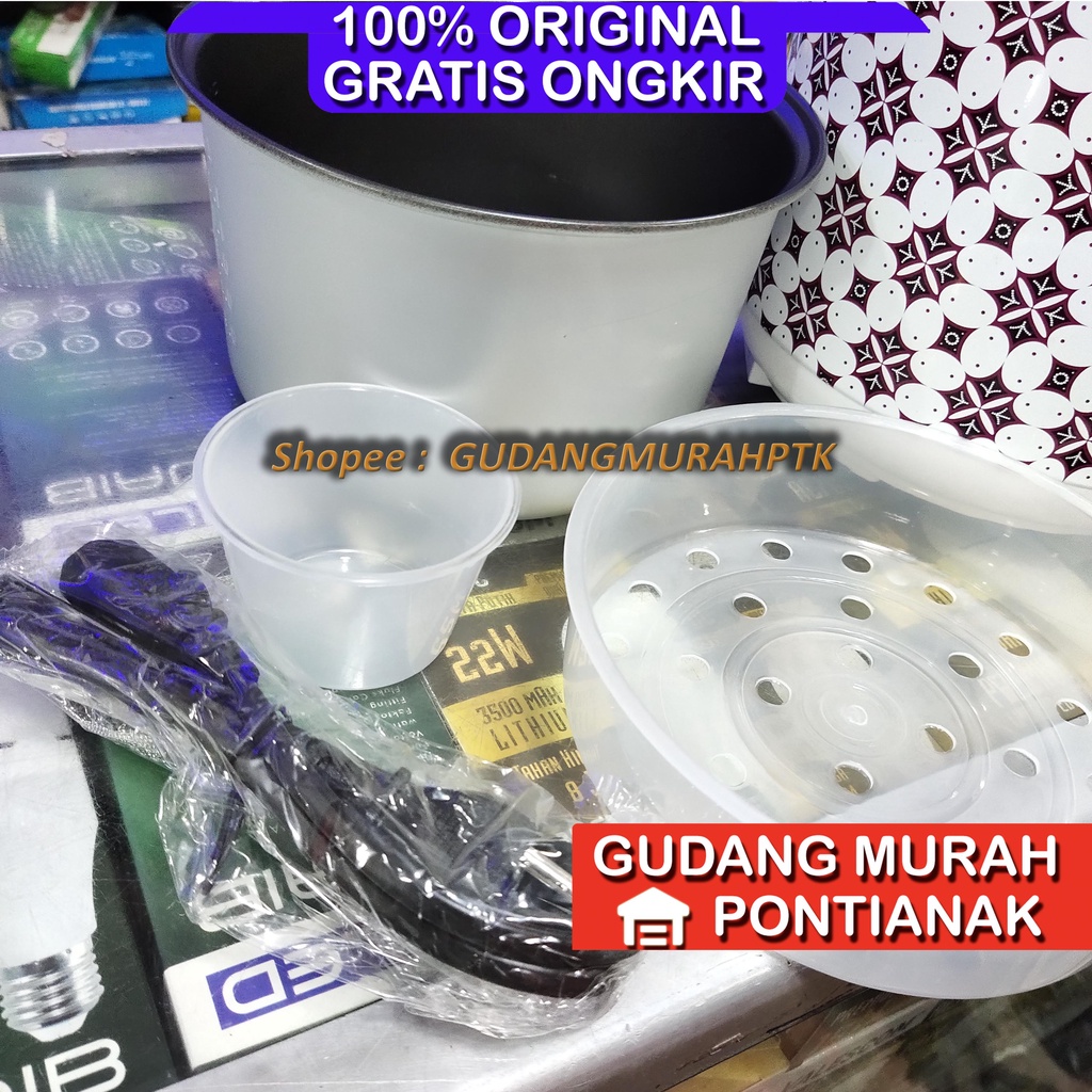 Magic Com niko Motif Batik /Rice Cooker niko NK 12 / penanak nasi 1,2 Liter serbaguna memasak sekaligus menghangatkan