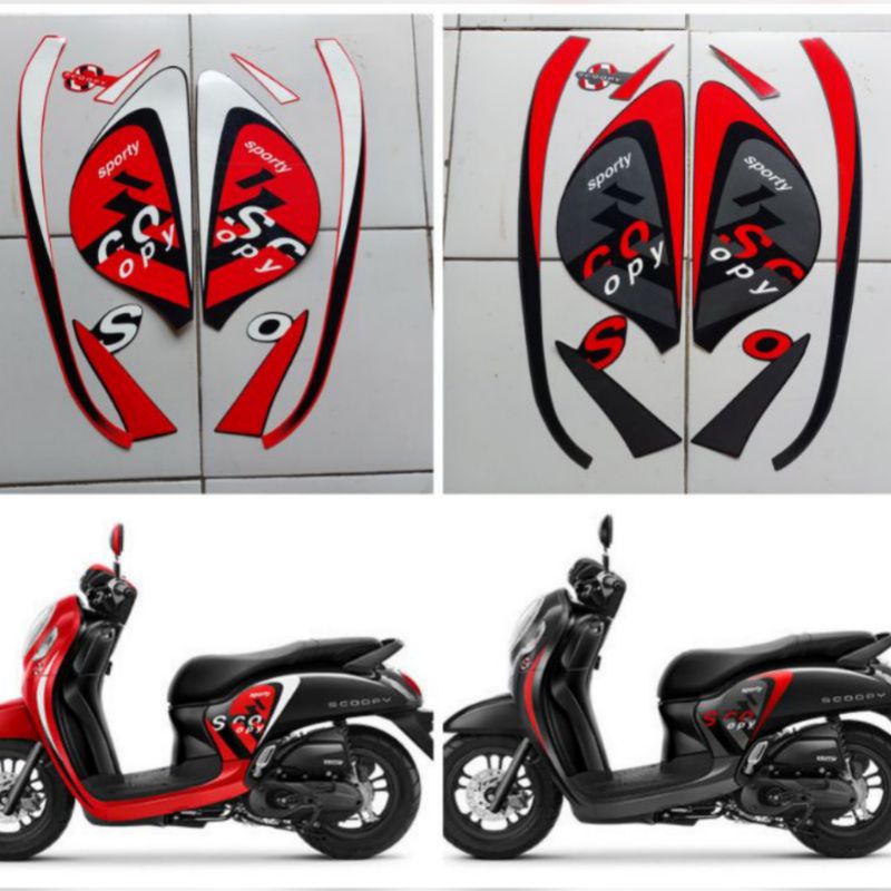 Striping Scoopy 2022 Sporty / stiker bodi motor scopy 2022 sporty