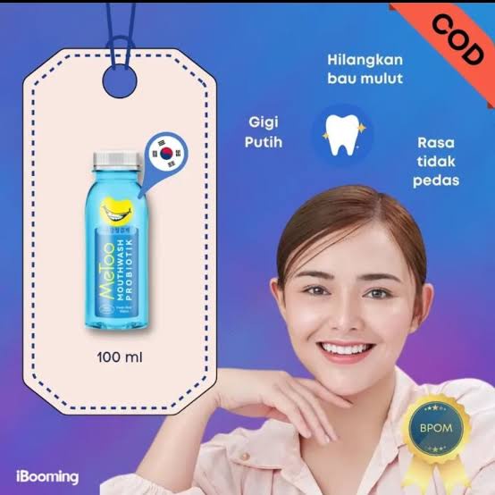 MeToo Mouthwash Obat Kumur Probiotik Perontok Plak Gigi Penyegar Nafas