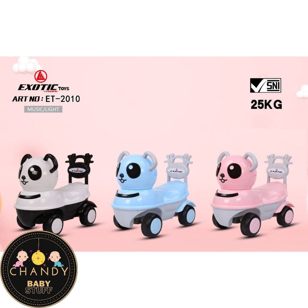EXOTIC MAINAN ANAK MOBIL MOBILAN DORONG RIDE ON PANDA ET2010 BEBEK ET2009-5