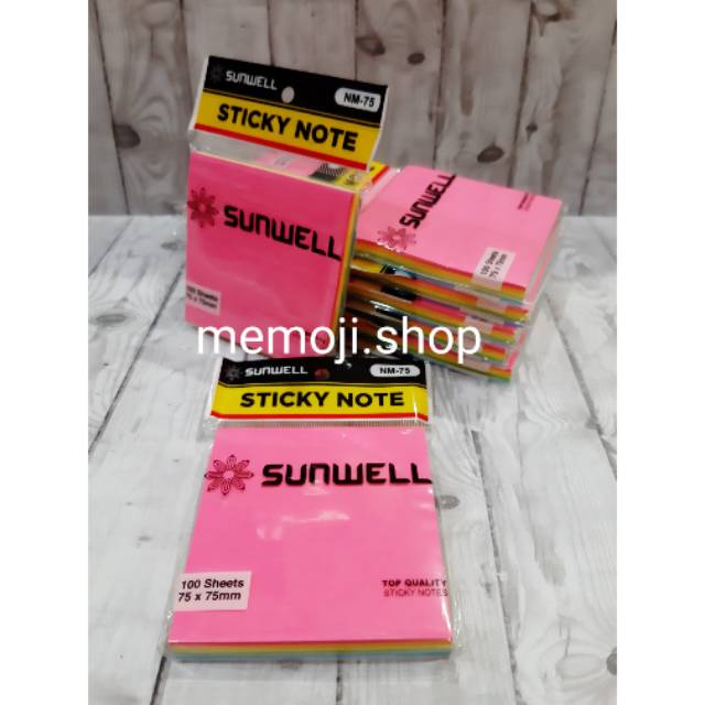 

Sticky Note SUNWELL 75x75 & 15x75 5warna