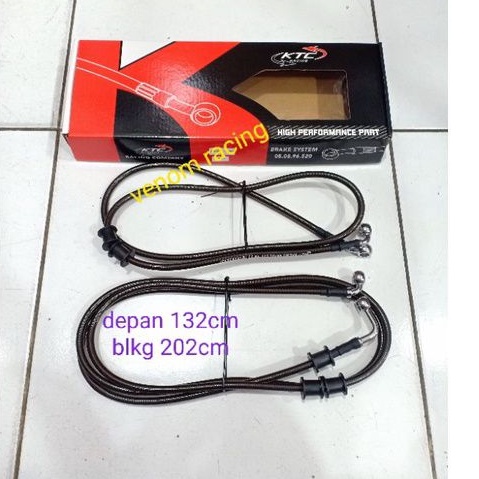 selang rem ktc racing nmax set non abs depan belakang/ selang master rem ktc nmax set non abs