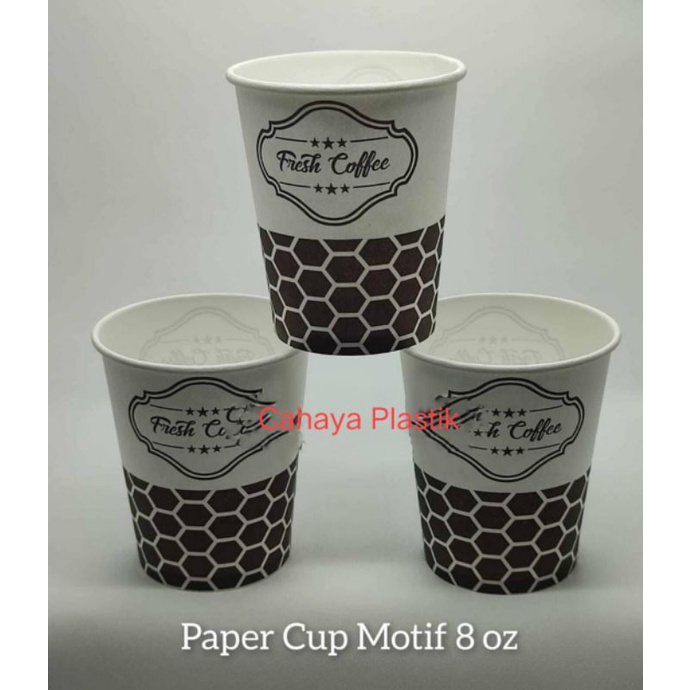 Paper Cup 9oz Gelas Kopi Motif 9 Oz 1000pcs 1dus