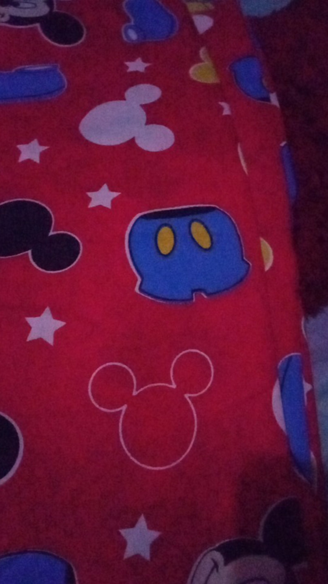 Bahan Sprei Meteran Katun Micro Motif Mickey Mouse (per 0.5m)