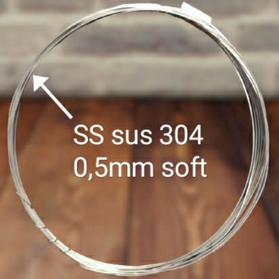 Kawat Stainless 304 Soft 0.5 mm 5 meter Stenlis korea