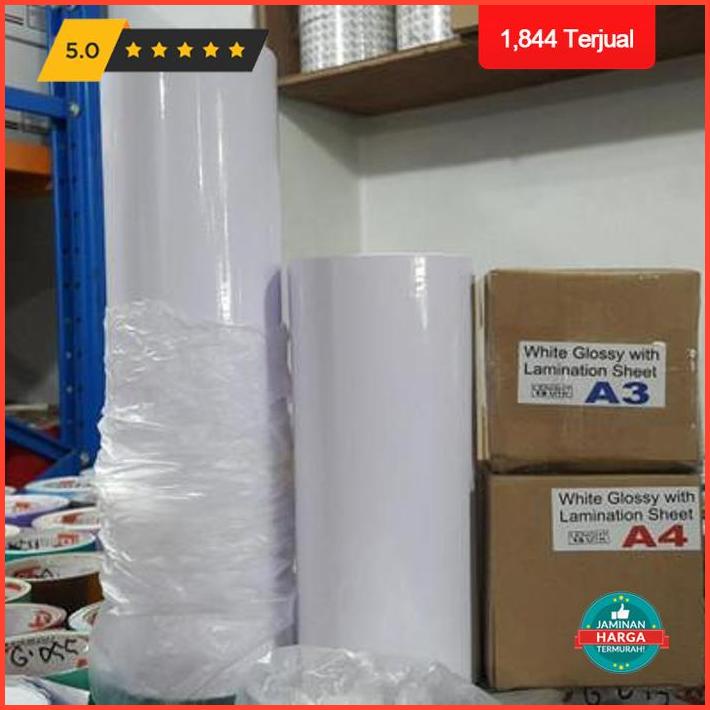 

Big Sale Stiker / Sticker Vinyl White + Laminasi A3 (15 Meter) Termurah