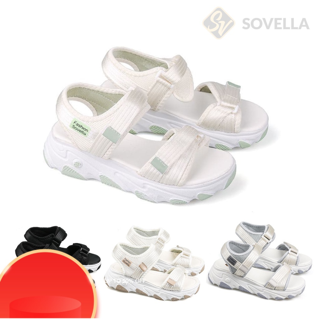 NYAMAN REALPICT KEREN KUALITAS UNIK SOVELLA Kazumi Sepatu Sendal Kasual Sandal Gunung Wanita Import 