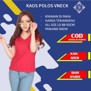  KAOS  OBLONG  WANITA  VNECK ALL SIZE KAOS  OBLONG  POLOS KAOS  