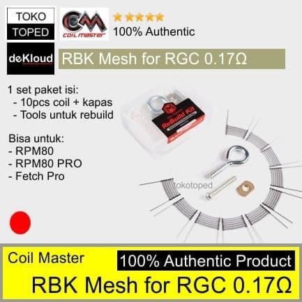 Xx RBK for RGC 0.17 ohm Mesh Coil | SMOK RPM80 RPM 80 Fetchx pro