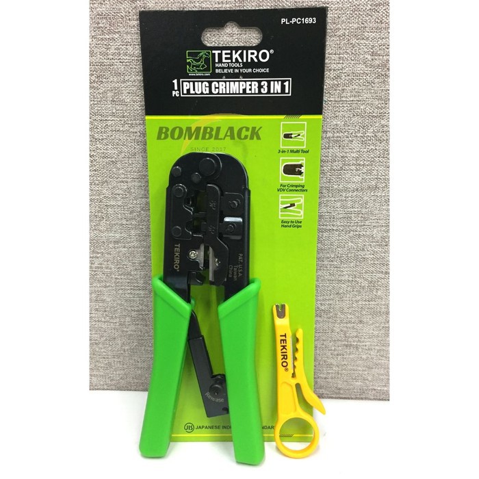 Tekiro Tang Crimping 3 In 1 / Tang Crimper 3 In 1 / Tang Kabel Lan / Tang RJ45