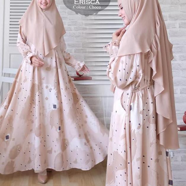 TERMURAH Fedora Fashion Konveksi Gamis Eriska Erisca Monalisa Maxy Maxmara - pink