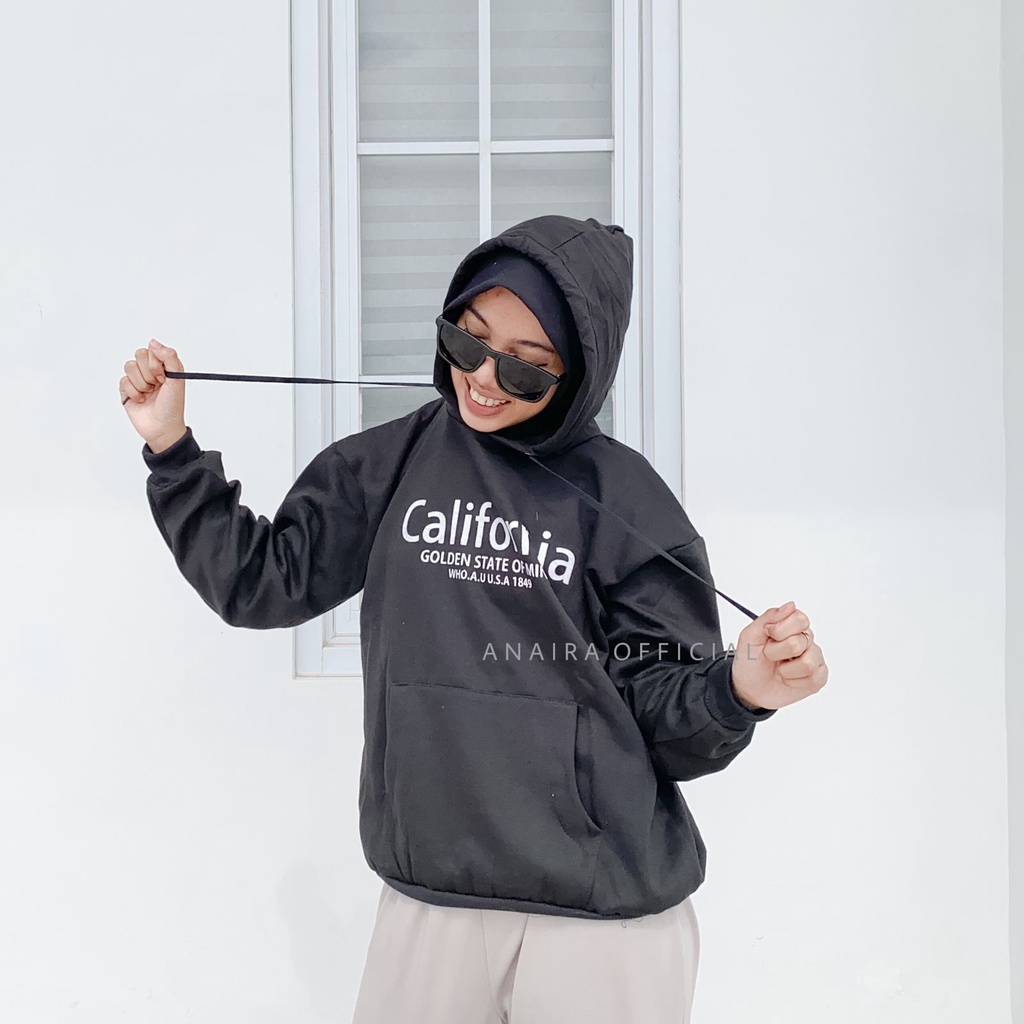 HOODIE WANITA CALIFORNIA ANAIRAOFFICIAL HOODIE OVERSIZE WANITA HOODIE CEWEK HOODIE OVERSIZE CEWEKSWEATER WANITA SWEATER CEWEK