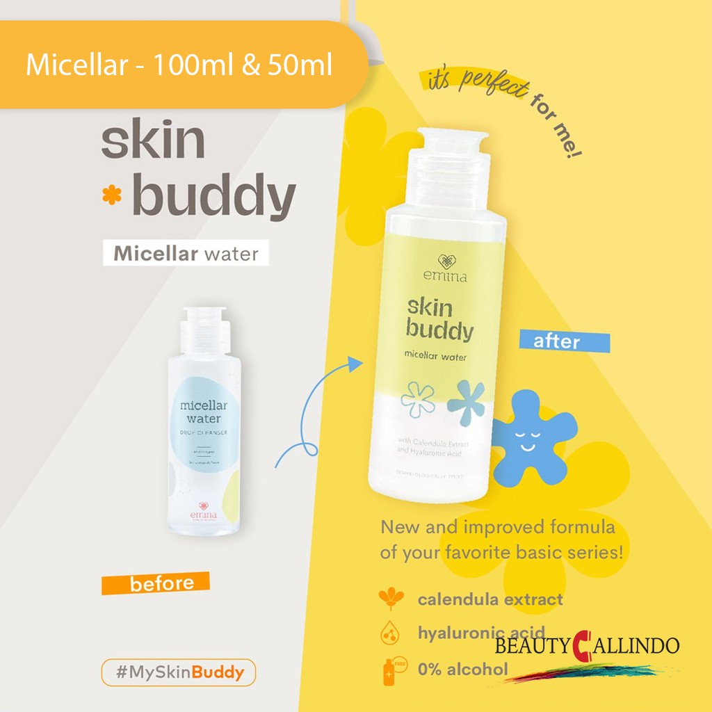 Emina Skin Buddy Micellar Water | Pembersih Makeup