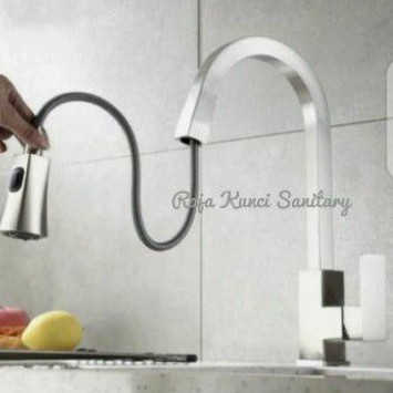 Kran Sink Mixer Tarik Kotak/Segi Stainless SUS 304/Black/Hitam/Stainless