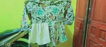 Tey-17 Batik Wanita Asj Sa Hrb026 Kenongo Kemeja Tosca Pendek