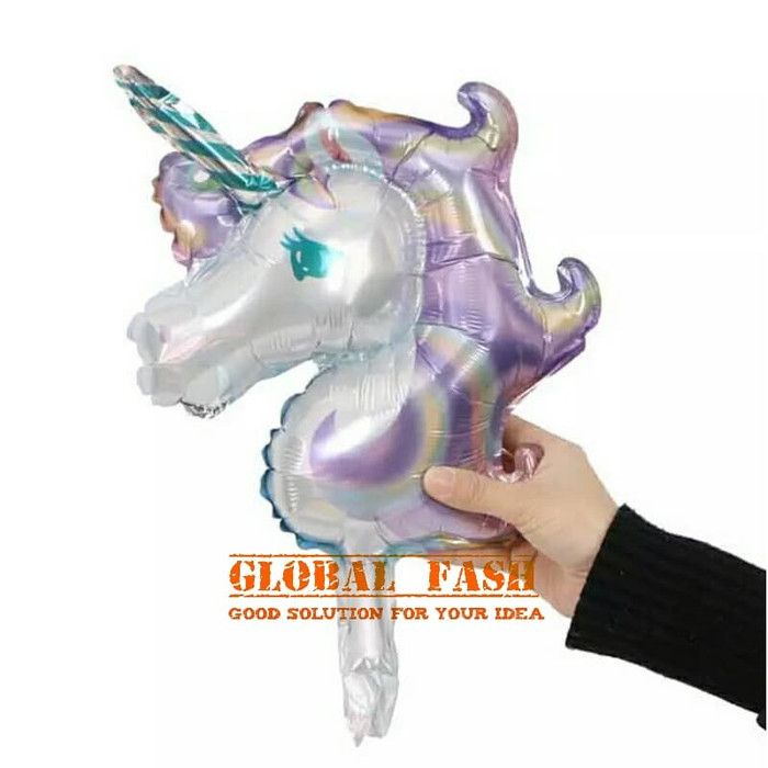 balon foil unicorn ungu mini / balon unicorn / balon karakter unicorn