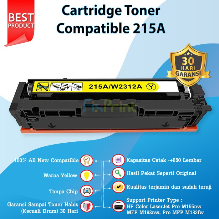 Cartridge Toner Compatible HP 215A W2313A W2312A W2311A W2310A Printer M155nw M182nw M183