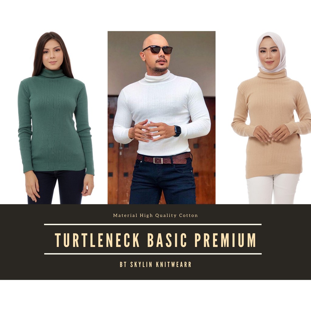 Turtleneck Rajut  basic premium SKYLIN sweater rajut  leher 