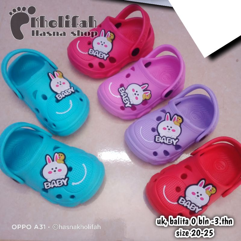 sandal baim anak 8bulan - 3tahun perempuan karakter Animal kelinci lucuuu dulux 355e-k