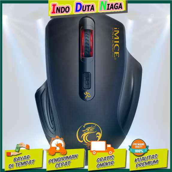 IDN TECH - iMice Ergonomic Wireless Gaming Mouse 2000 DPI Silent Version - G1800