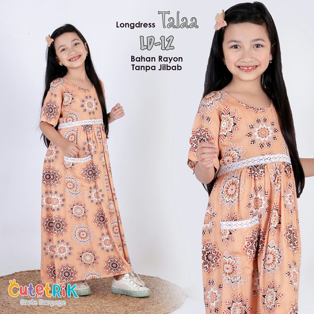 (3-12 tahun) LD 12 Baju Homedress Anak Cutetrik Talaa I Daster Harian Anak Perempuan