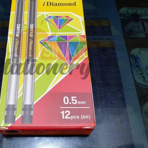 

♂ Pulpen diamond gp 212 joyko 0.5 hitam 1pak isi 12pc ♙